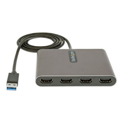 StarTech.com Adattatore USB-A a HDMI 1080p 60 Hz a 4 porte - Convertitore USB Tipo A a HDMI - Multi Monitor Dongle Adapter - Ad