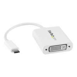 StarTech.com Adattatore Video USB-C a DVI - Convertitore USB-C a DVI-I M/F - 2560x1600 - Bianco - Adattatore video esterno - US