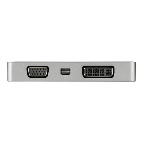 StarTech.com Adattatore Video USB-C Multi-Porta - Grigio Siderale - 4 in 1 USB-C a VGA, DVI, HDMI o mDP - 4K - Adattatore video