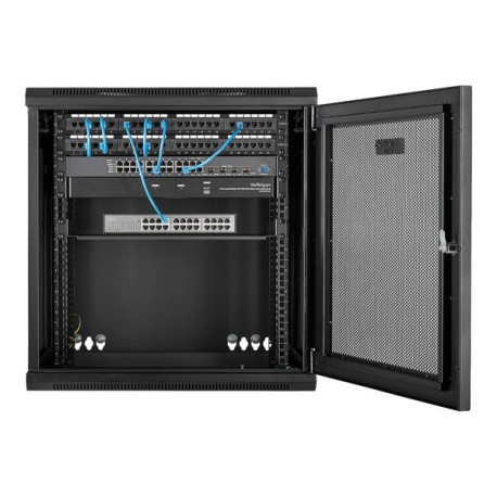 StarTech.com Armadio per Server Rack Montabile a Parete 12U - Armadio a Cerniera fino a 17" (43cm) di profondità - Armadio cont