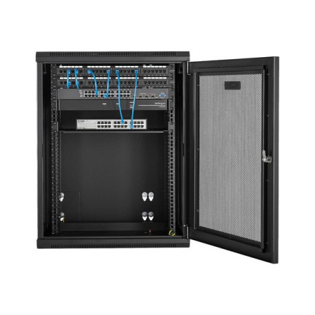 StarTech.com Armadio per Server Rack Montabile a Parete 15U - Armadio a Cerniera fino a 16.1" (40,9cm) di profondità - Rack cab