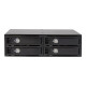 StarTech.com Backplane mobile per rack hot-swap 5,25" a 4 alloggiamenti HDD SATA/SAS da 2,5" - 6 Gbps - Contenitore memoria - 4