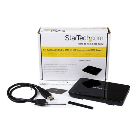 StarTech.com Box esterno hard disk SATA III SSD da 2.5" USB 3.0 con UASP - HDD esterno portatile - Box esterno - 2.5" - SATA 6G