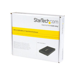 StarTech.com Box Esterno Universale per disco rigido SATA III da 2,5" USB 3.0 - Case SSD/HDD portabile SATA 6 Gbps - supporto U