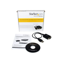 StarTech.com Cavo Adattatore USB 2.0 a Seriale RS232 DB9 con interfaccia COM - Adattatore professionale USB a DB9 / RS232 ad 1 