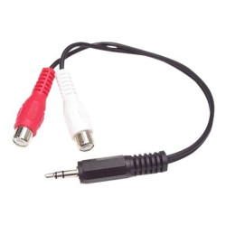 StarTech.com Cavo audio stereo 15 cm - 3,5 mm maschio a 2 femmina RCA - Cavo audio - RCA x 2 femmina a mini-phone stereo 3.5 mm