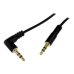 StarTech.com Cavo Audio Stereo 3,5mm slim angolato a destra da 1,8m - M/M - Cavo audio - mini jack stereo maschio a mini jack s