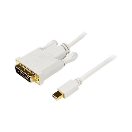 StarTech.com Cavo convertitore adattatore Mini DisplayPort a DVI da 1,8 m - Mini DP a DVI 1920x1200 - Bianco - Cavo DisplayPort