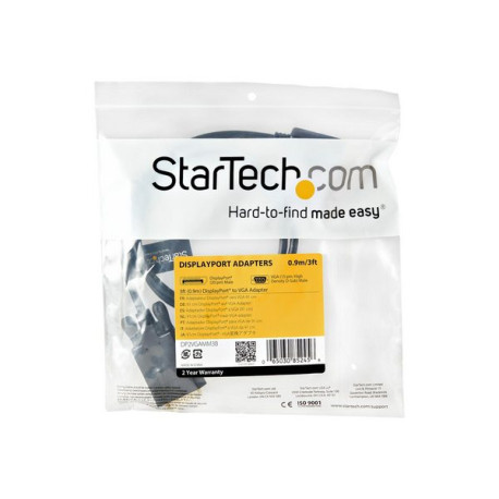 StarTech.com Cavo da DisplayPort a VGA da 1 m - Cavo adattatore da DisplayPort a VGA attivo - Video 1080p - Cavo monitor da DP 