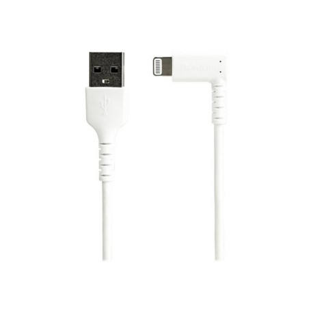 StarTech.com Cavo da USB-A a Lightening da 2m durevole - bianco ad angolo retto a 90&deg- in fibra aramidica-Certificato Apple 