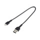 StarTech.com Cavo da USB-A a Lightning 30 cm nero - Robusto cavo in fibra aramidica da USB tipo A - Certificato Apple Mfi (RUSB