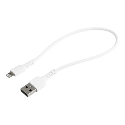 StarTech.com Cavo da USB-A a Lightning 30cm bianco - Robusto cavo in fibra aramidica da USB tipo A - Certificato Apple Mfi (RUS