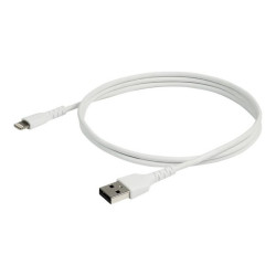 StarTech.com Cavo da USB-A a Lightning da 1 m bianco- Robusto e resistente cavo in fibra aramidica da USB tipo A - Certificato 