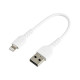 StarTech.com Cavo da USB-A a Lightning da 15cm nero - Cavo in fibra aramidica da USB tipo A - Certificato Apple Mfi (RUSBLTMM15