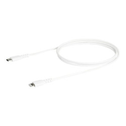 StarTech.com Cavo da USB-C a Lightning da 1m bianco - Cavo in fibra aramidica da USB tipo C - Certificato Apple MFi (RUSBCLTMM1