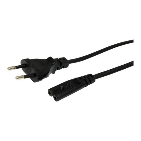 StarTech.com Cavo di Alimentazione per Notebook da 1 m- Cavo Elettrico da Spina UE a C7 2,5A-250V, 18AWG, Cavo Alimentazione AC