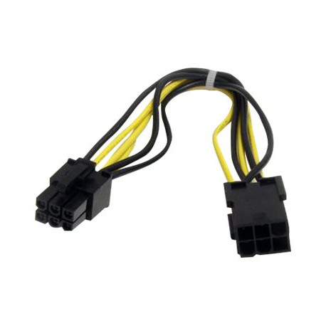 StarTech.com Cavo di estensione alimentatore PCI Express 6 pin 20 cm - Prolunga alimentazione - Cavo alim. PCI 6 piedini (M) a 