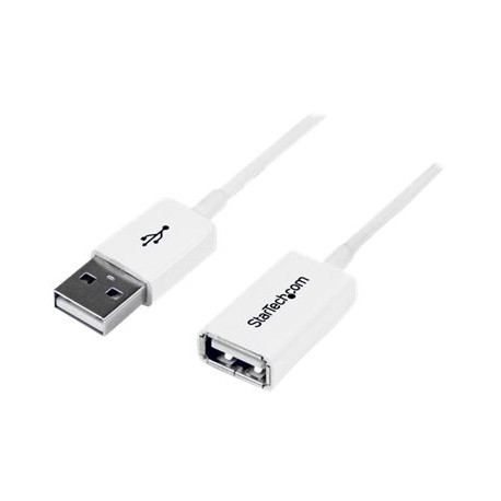 StarTech.com Cavo di prolunga USB 2.0 da 1m A ad A - M/F - Cavo estensione 1x USB A (M), 1x USB A (F) - Bianco (USBEXTPAA1MW) -