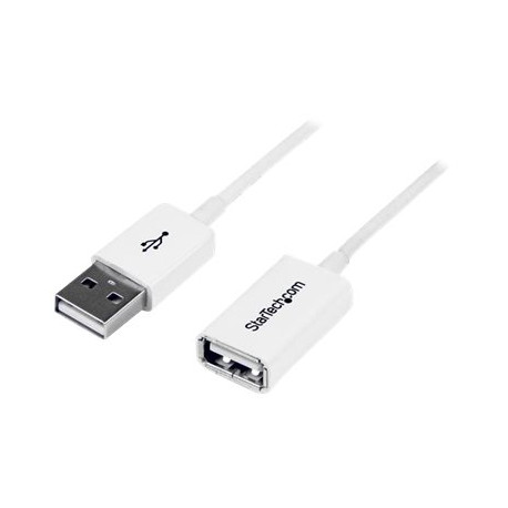 StarTech.com Cavo di prolunga USB 2.0 da 2 m A ad A - M/F, colore bianco - Prolunga USB - USB (F) a USB (M) - USB 2.0 - 2 m - s