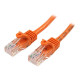 StarTech.com Cavo di rete Ethernet antigroviglio Cat5e RJ45 - Cavo patch UTP snagless - RJ-45(M/M) da 2 m - Arancione (45PAT2MO