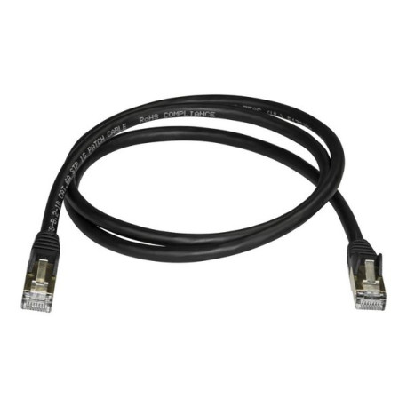 StarTech.com Cavo di Rete Ethernet Cat6a - Cavo Schermato STP da 1m - Cavo RJ45 Antigroviglio - Nero - Cavo patch - RJ-45 (M) a