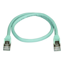 StarTech.com Cavo di Rete Ethernet Cat6a - Cavo Schermato STP da 50cm - Cavo RJ45 Antigroviglio - Turchese - Cavo patch - RJ-45