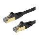 StarTech.com Cavo di rete Ethernet RJ45 CAT6a schermato da 1.5 m - Cavo Network in rame - Nero (6ASPAT150CMBK) - Cavo patch - R