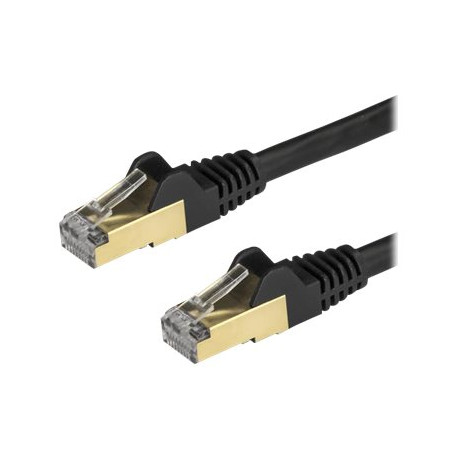 StarTech.com Cavo di rete Ethernet RJ45 CAT6a schermato da 1.5 m - Cavo Network in rame - Nero (6ASPAT150CMBK) - Cavo patch - R