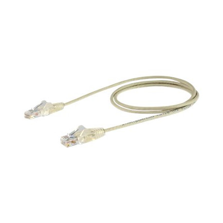 StarTech.com Cavo di Rete Ethernet Snagless CAT6 da 1m - Cavo Patch antigroviglio slim RJ45 - Grigio - Cavo patch - RJ-45 (M) a