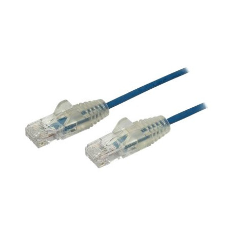 StarTech.com Cavo di Rete Ethernet Snagless CAT6 da 2,5m - Cavo Patch antigroviglio slim RJ45 - Blu - Cavo patch - RJ-45 (M) a 