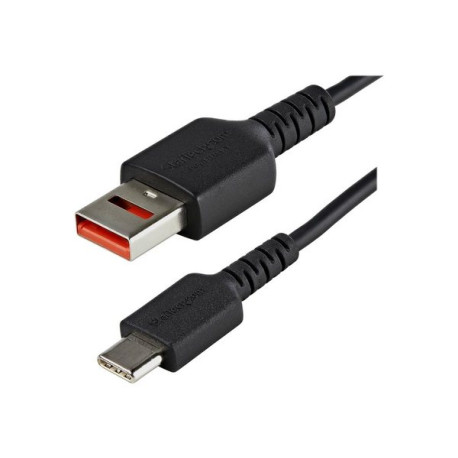 StarTech.com Cavo di ricarica USB C sicuro da 1m - Cavo di alimentazione/caricabatterie da USB a USB type C con blocco dati (US