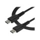 StarTech.com Cavo di ricarica USB-C di 1 m -  Fibra aramidica e Protezione EMI - Guaina TPE - Nero (RUSB2CC1MB) - Cavo USB - US