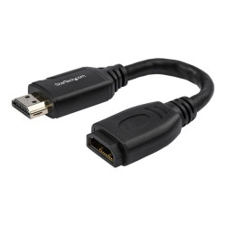 StarTech.com Cavo HDMI 2.0 prolunga salvaporta da 15cm - 4K 60Hz - Adattatore Maschio Femmina HDMI (HD2MF6INL) - Prolunga HDMI 