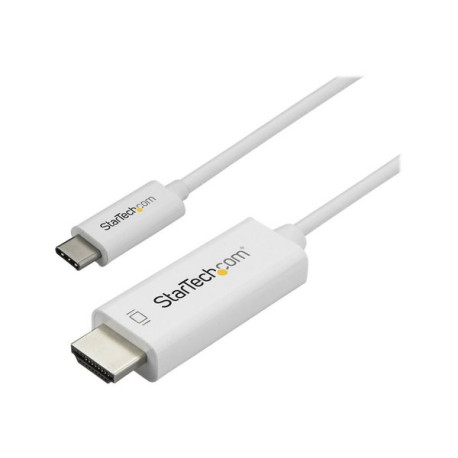 StarTech.com Cavo HDMI a USB-C da 2m - Cavetto USB 3.1 Tipo C a HDMI - 4k a 60Hz - Bianco - Adattatore video esterno - VL100 - 