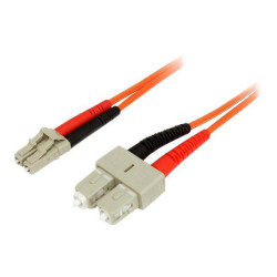 StarTech.com Cavo in fibra ottica da 1 m - Duplex multimodale 50/125 - LSZH - LC/SC - OM2 - Cavo patch in fibra da LC a SC - Ca