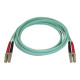 StarTech.com Cavo in Fibra Ottica Multimodale Duplex OM4 LC/LC - 100 Gb - 50/125 - LSZH - Turchese da 2m (450FBLCLC2) - Cavo di