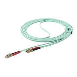 StarTech.com Cavo in Fibra Ottica Multimodale Duplex OM4 LC/LC - 100 Gb - 50/125 - LSZH - Turchese da 5m (450FBLCLC5) - Cavo di