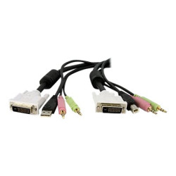 StarTech.com Cavo KVM switch DVI-D Dual Link USB 4 in 1 con audio e microfono 3,5 m (DVID4N1USB10) - Cavi tastiera / video / mo