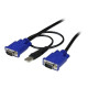 StarTech.com Cavo KVM ultra sottile USB 2 in 1 da 1,8m - Tastiera, video, mouse, cavo USB HD-15 (VGA) (M) a HD-15 (VGA) (M) - S