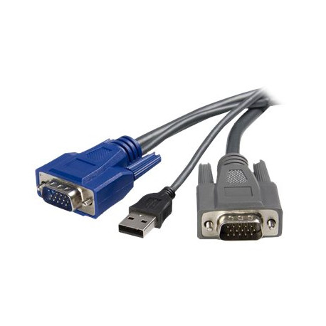 StarTech.com Cavo KVM ultra-sottile VGA USB 2 in 1 1,8 m (SVUSBVGA6) - Cavo tastiera / video / mouse (KVM) - USB, HD-15 (VGA) (