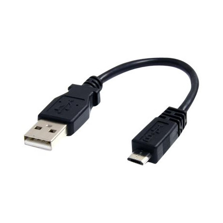 StarTech.com Cavo micro USB 15 cm - Adattatore da USB 2.0 A a Micro B M/M - Nero (UUSBHAUB6IN) - Cavo USB - USB (M) a Micro-USB