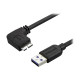 StarTech.com Cavo Micro USB 3.0 slim - USB-A a Micro-B ad angolo sinistro da 2m - M/M - Cavo USB - Micro USB tipo B (M) a USB T