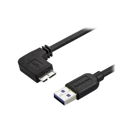 StarTech.com Cavo Micro USB 3.0 slim - USB-A a Micro-B ad angolo sinistro da 2m - M/M - Cavo USB - Micro USB tipo B (M) a USB T