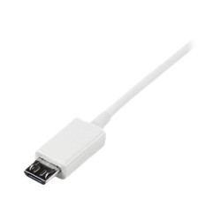 StarTech.com Cavo micro USB bianco 1 m - A a Micro B - Cavo USB - Micro-USB Tipo B (M) a USB (M) - USB 2.0 - 1 m - stampato - b