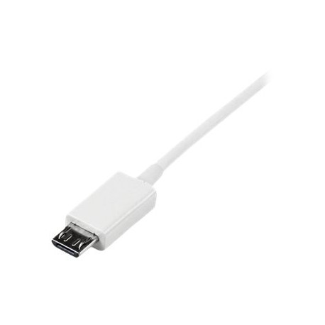 StarTech.com Cavo micro USB bianco 1 m - A a Micro B - Cavo USB - Micro-USB Tipo B (M) a USB (M) - USB 2.0 - 1 m - stampato - b