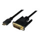 StarTech.com Cavo Mini HDMI a DVI-D 1 m - M/M - Cavo adattatore - DVI-D maschio a mini HDMI maschio - 1 m - schermato - nero - 