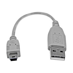 StarTech.com Cavo mini USB 2.0 15 cm - A a mini B - Cavo USB - USB (M) a mini-USB Type B (M) - USB 2.0 - 15 cm - grigio - per P