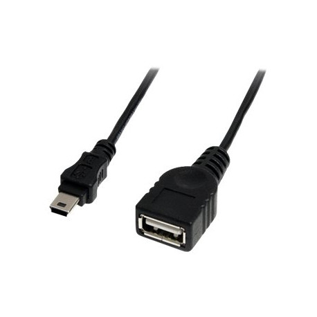 StarTech.com Cavo Mini USB 2.0 30 cm - USB A a Mini B F/M - Cavo USB - USB (F) a mini-USB Type B (M) - USB 2.0 - 30 cm - nero