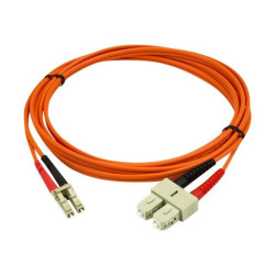 StarTech.com Cavo patch duplex in fibra multimodale 50/125 2 m LC/SC - LSZH (50FIBLCSC2) - Cavo di rete - LC multi-mode (M) a S