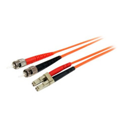 StarTech.com Cavo patch duplex in fibra multimodale 62,5/125 2 m LC/ST - LSZH (FIBLCST2) - Cavo di rete - LC multi-mode (M) a S